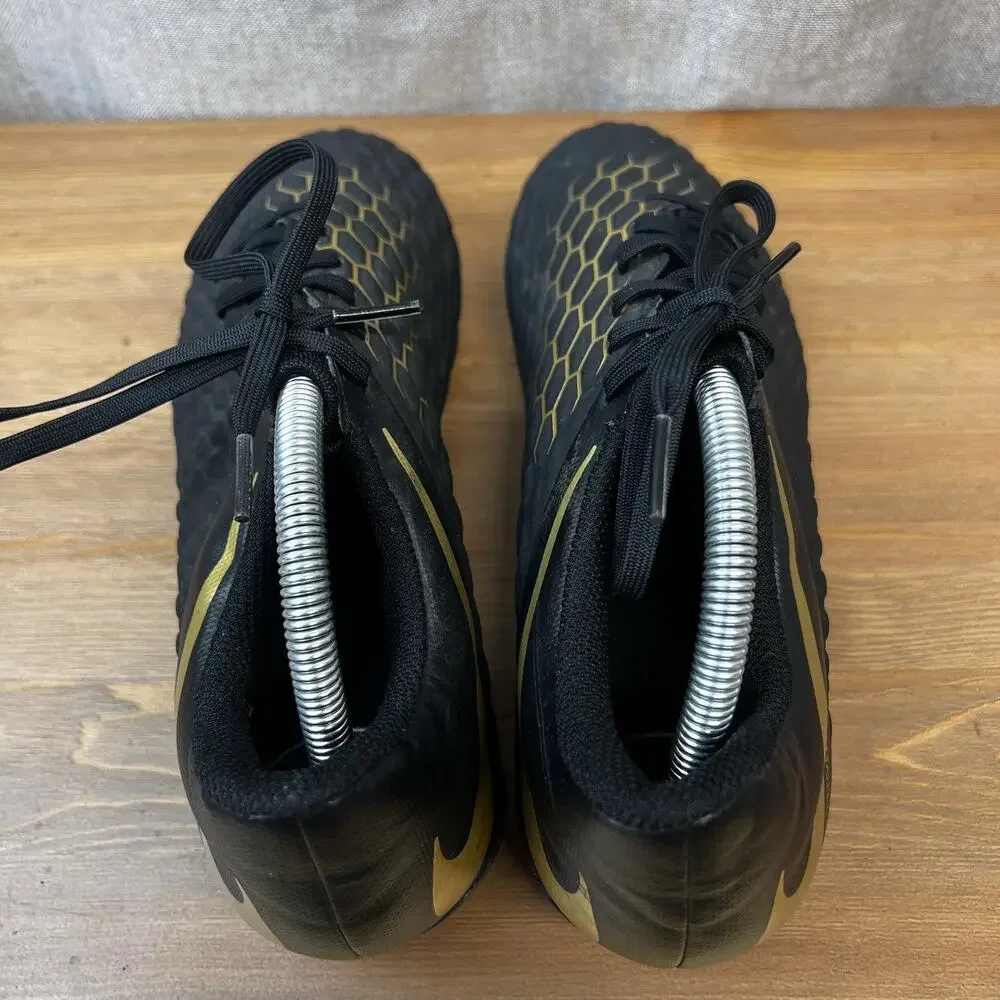 Nike Hypervenom Phantom 3 AJ4145-Size 7 Black Gold Good Condition